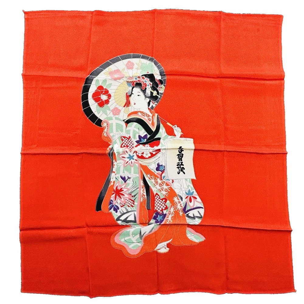 Ichikoshi Chirimen & Furoshiki Fujimiyabi Japanese Scarves Elegant Lot of 3 - Picture 3 of 14